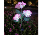 Outdoor Solar Lights, Colored Lights, Hydrangea Lights For Yard Decoration, Garden Decoration,Pink