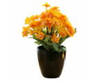 Artificial Flowers, Simulation Of Spring Flowers, Bonsai Creative Ornaments, Artificial Plants, Potted Silk Flowers, Green Plants,Orange