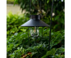 1 Pack Hanging Solar Lights Light With Hook Edison Bulb Lights For Garden Outdoor Access,Small Black Disc (Shepherd'S Hook)