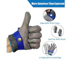 Anti-Cut Gloves Slaughter Fish Anti-Cut Hand Protection Stainless Steel Wire Metal Iron Gloves,Xxx Large