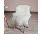 Soft Faux Fur Rug White Sheepskin Chair Cover Seat Pad Shaggy Area Rugs For Bedroom Sofa Living Room Floor(2 X 3 Feet （60 X 90 Cm） White)