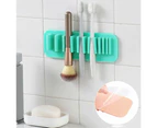 Silicone Makeup Brush Holder Organizer, Waterproof Nail Free Sticky Cosmetics Brushes Storage For Small Items, Toothbrush Holder For Bathroom, Reusable Fre