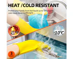 3-Pairs Reusable Household Gloves, Rubber Dishwashing Gloves, Extra Thickness, Long Sleeves, Kitchen Cleaning, Working, Painting, Gardening, Pet Care,M