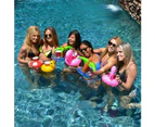 8Pack Inflatable Floating Drinking Holders, Drink Floats Inflatable Cup Coasters For Pool Party,Coffee Donut Coasters