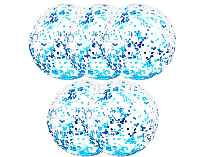 Pack Beach Ball Jumbo Pool Toys Balls Giant Confetti Glitters Inflatable Clear Beach Ball Swimming Pool Water Beach Toys Outdoor Summer Party Favors For Ki