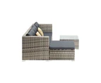 Livsip 5-Piece Outdoor Sofa Set Wicker Couch Lounge Setting Furniture