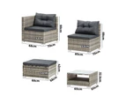 Livsip 5-Piece Outdoor Sofa Set Wicker Couch Lounge Setting Furniture