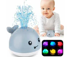 Baby Bath Toys, Whale Automatic Spray Water Bath Toy With Led Light, Induction Sprinkler Bathtub Shower Toys For Toddlers Kids Boys Girls, Pool Bathroom To