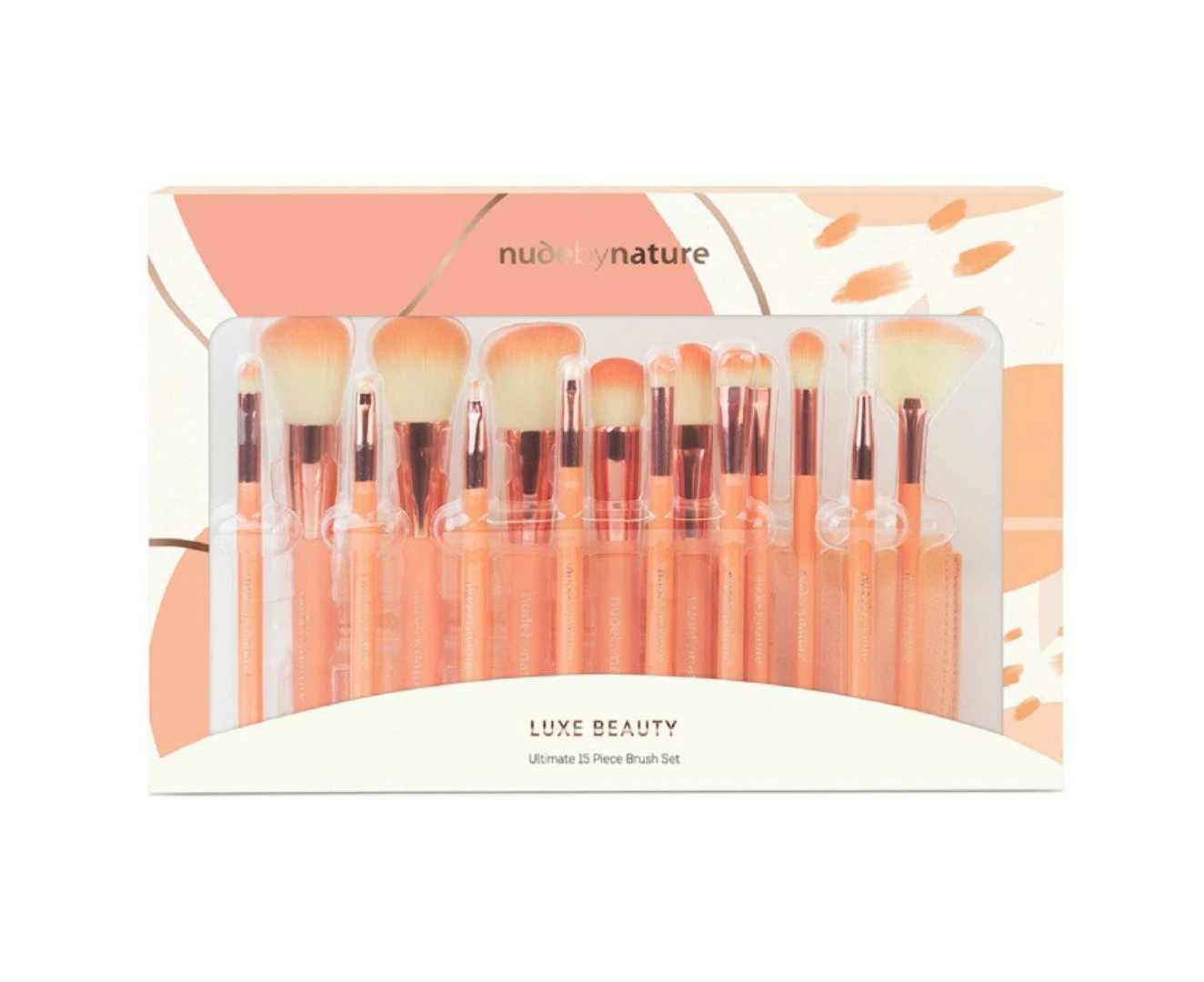 Nude by Nature Luxe Beauty Ultimate 15 Piece Brush Set