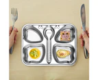 Stainless Butterfly Plate, Rust Free, Safe Divided Platter For Toddlers And Kids, Bpa Free Plate,Style1