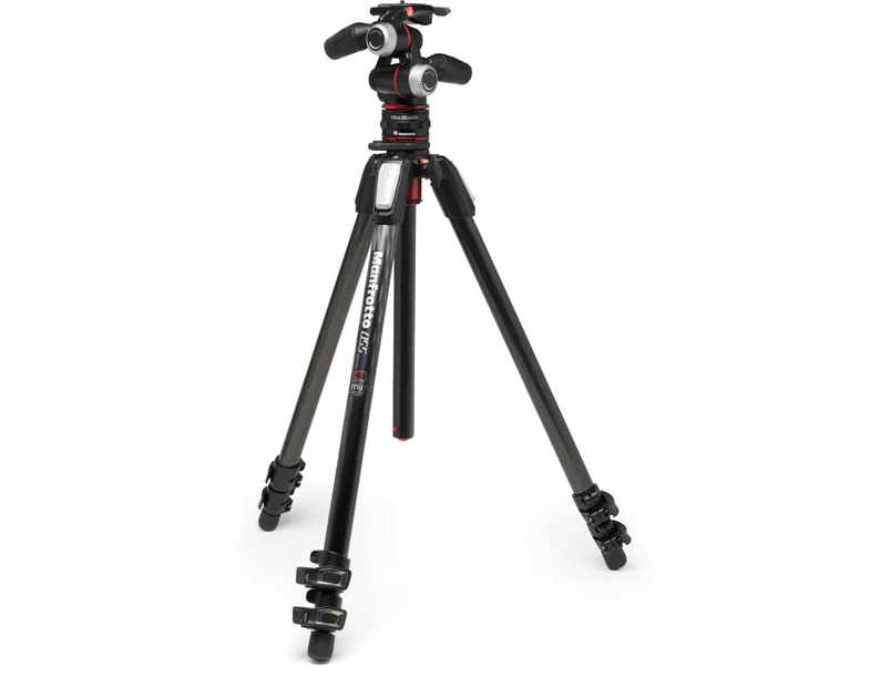 Manfrotto MT055CXPRO3 Carbon Fiber Tripod with MHXPRO-3W Head & Move Quick Release Kit