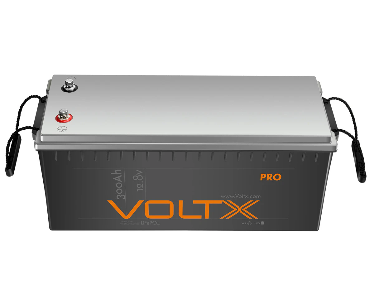 VoltX Pro 300Ah 12V Lithium Iron Phosphate Battery LiFePO4 3840Wh Built-in 300A BMS & 4000 Deep Cycles 4WD Camping Caravan Solar Power Replace SLA AGM LEAD