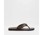 Target Mens PU Summer Thongs - Brown