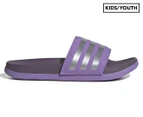Adidas Girls' Adilette Comfort Slides - Violet Fusion/Matte Silver/Shadow Violet