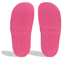 Adidas Girls' Adilette Shower Slides - Clear Pink/Cloud White/Lucid Pink