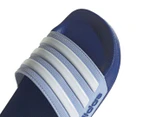 Adidas Girls' Adilette Shower Slides - Blue Dawn/Cloud White/Royal Blue