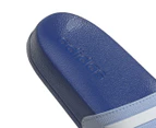 Adidas Girls' Adilette Shower Slides - Blue Dawn/Cloud White/Royal Blue