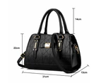 New Fashion Pu Portable Bag Daily Travel Large Capacity Shoulder Messenger Bag,Black