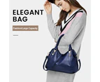 Women'S Handbags, Large-Capacity Artificial Leather Handbags, Top Handle Handbags,Blue