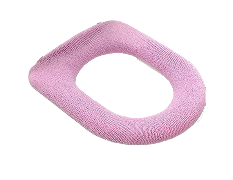 Thickened Stretchable Washable For All Oval Toilet Seats,Single Pink Flat Without Handle
