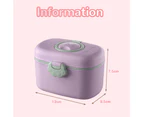 Portable Cute Travel Handle Lid For Storing Snacks, Formula, Food And Fruit In Baby Outdoor Spill-Proof Bowl Containers,Purple