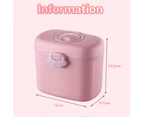 Portable Cute Travel Handle Lid For Storing Snacks, Formula And Fruit In Baby Outdoor Spill-Proof Bowl Containers,Pink