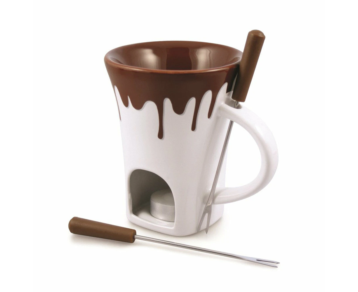 Nostalgia 4pcs Chocolate Fondue Mug Set