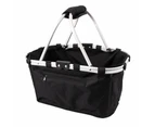 Karlstert Two Handle Carry Basket Size 44X28X15cm in Black