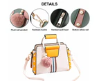 Large-Capacity Handbags, Ladies' Wallets And Handbags, Artificial Leather Shoulder Bag,White