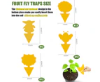 Sticky Fruit Fly Traps Fungus Killer Trap Catcher 48Pcs Fly Paper Sticker For Indoor House Plant,Style1