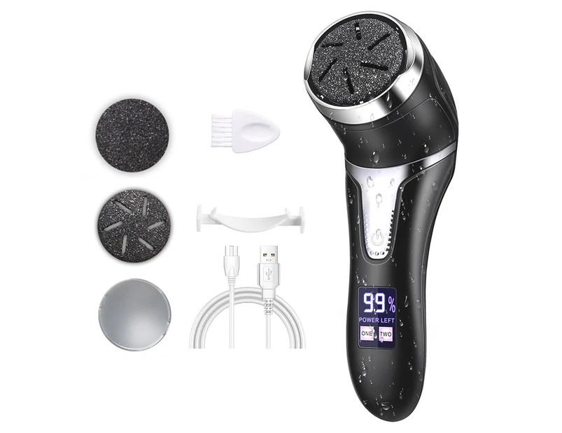 Electric Foot Callus Remover,Rechargeable Feet File, At-Home Foot Care Pedicure Kit 2 Speed For Dead Hard Cracked Dry Skin Heel,Black
