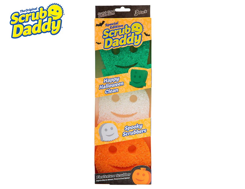 Scrub Daddy Halloween Shapes Scrubber 3pk- Orange/White/Green