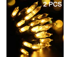2 Pack Christmas Lights, 16.4Ft 50Led Battery Powered, 8 Modes ,For Christmas Tree, Home, Garden,Warm White