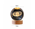 Crystal Ball And Luminous Wooden Base Four Kinds Of Crystal Ball, Glass Ball, Night Light Decoration,Style3