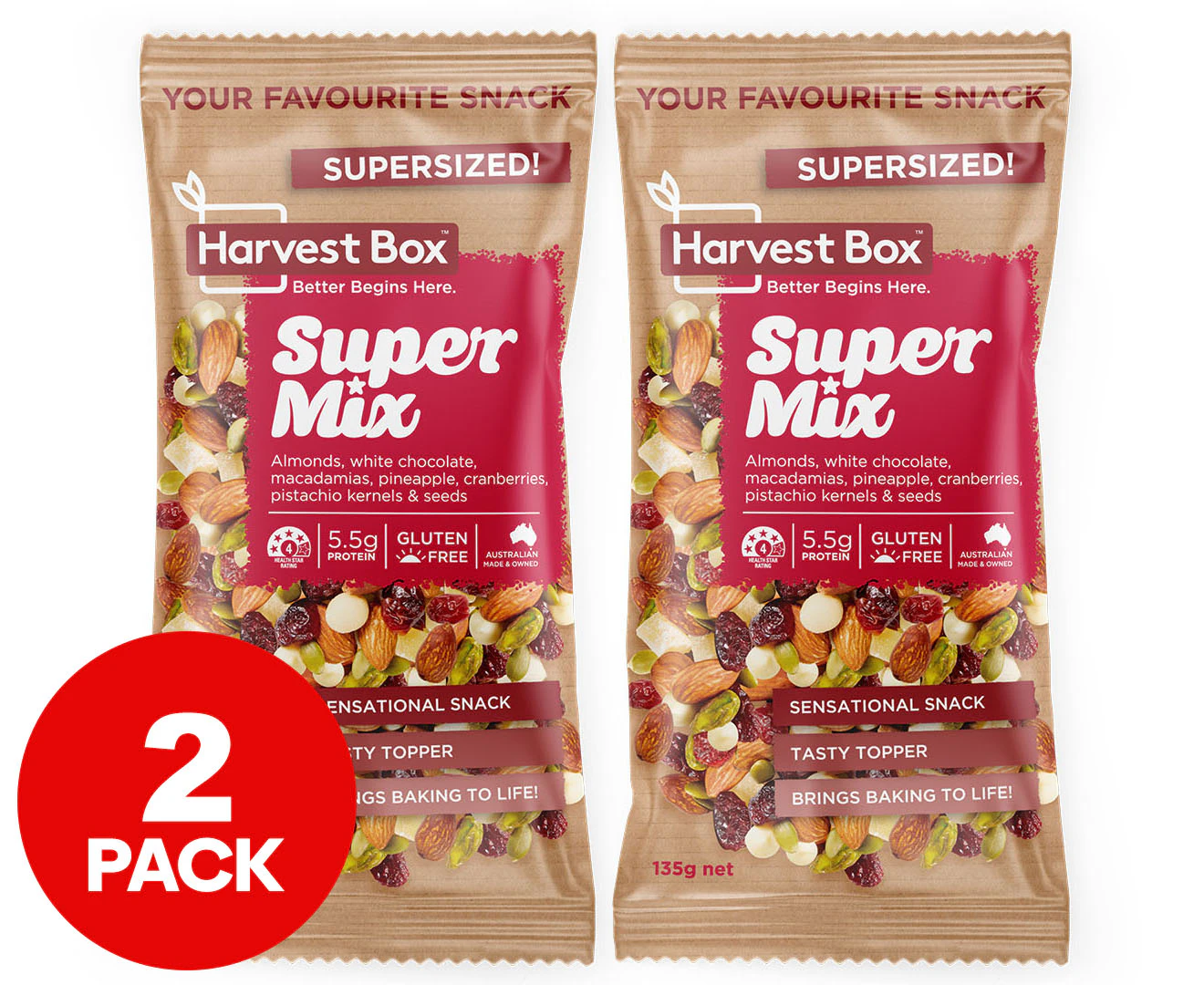 2 x Harvest Box Super Mix Value Bag 135g