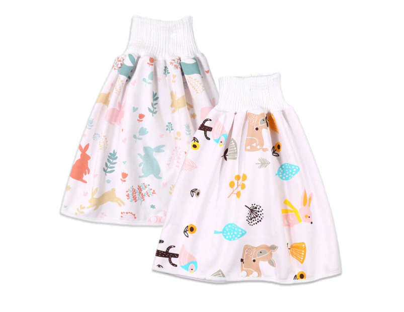 2-Piece Waterproof Diaper Skirt, Comfortable Cloth Shorts For Baby Toilet Training, Suitable For Night Use,Style2