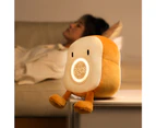 Night Light Plush, Fun Toast Bread Plush Cute Filled Alarm Clock Bedroom, Bedside Light Girl Gift,Style2