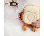 Night Light Plush, Fun Toast Bread Plush Cute Filled Alarm Clock Bedroom, Bedside Light Girl Gift,Style1