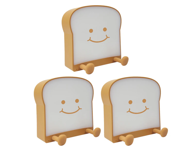 Cute Night Light, Toasted Bread Led Night Light, With Charging, Portable Bedroom Bedside Light, Birthday Gift,Style3