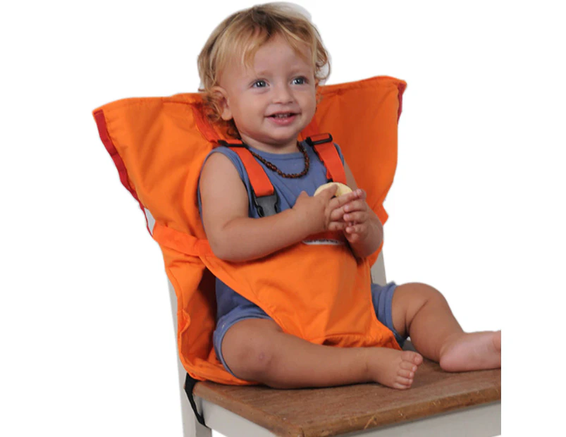 Baby Portable Adjustable Dining Chair Strap Is An Essential Safety Belt For Baby Travel, Feeding, And Camping,Orange