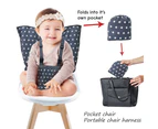 Baby Portable Adjustable Dining Chair Strap Is An Essential Safety Belt For Baby Travel, Feeding, And Camping,Gray