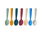 7Pcs Silicone Rice Spoon Food Grade Baby Silicone Spoon Seven-Color Mixed Children'S Silicone Spoon