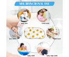 2-Piece Cotton Newborn Muslin Multifunctional Anti-Hiccup Cloth And Bib Anti-Vomiting Baby Pillow Towel,Style1
