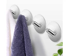 2Pcs Self-Adhesive Towel Hooks Wall Hooks Hangers Anti-Skid Heavy-Duty Waterproof Stainless Steel Hook For Hanging Kitchen Robe Bathroom Towel Home Stick O