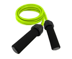 Weighted Jump Rope With Cushioned Foam Grip Handles For Fitness Workouts And Strength Training,Light Green, 14Mm