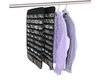 80 Compartment Double Sided Jewelery Hanging Pouch,Black
