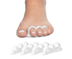 4Pcs Hammer Toe Straightener And Orthotics Soft Gel Splint Reduce Foot Pain And Prevent Overlap