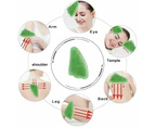 Natural Jade Gua Sha Scraping Massage Tool Iastm Guasha Board, Great Tools For Spa Acupuncture Therapy Trigger Point Treatment On Face