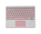 Ultra-Slim Wireless Bluetooth Keyboard With Touchpad - Universal Rechargeable Keyboard For Ipad Ios Android Windows Devices,Pink