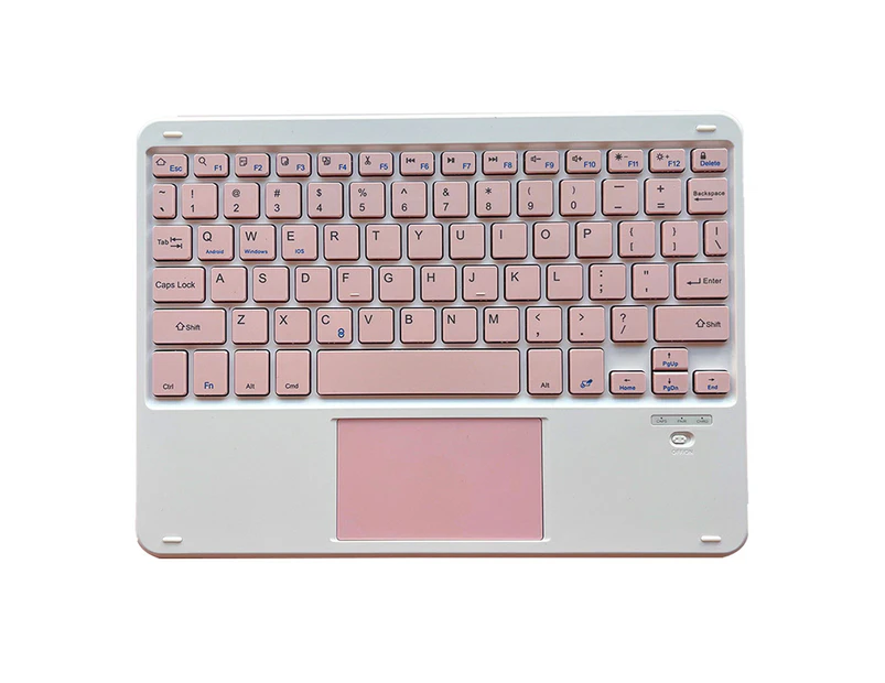 Ultra-Slim Wireless Bluetooth Keyboard With Touchpad - Universal Rechargeable Keyboard For Ipad Ios Android Windows Devices,Pink
